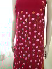 Budding Flowers Hand Painted Kurti Material