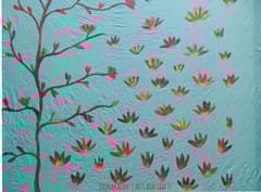 Mongolia Blossoms Hand Painted Kurti Material