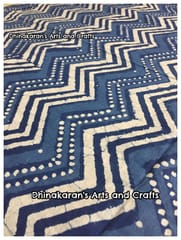INDIGO CHEVRON Block Print Fabric