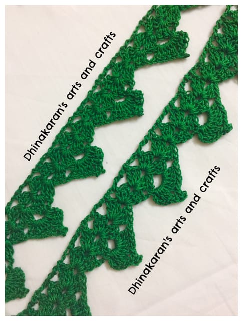 Dark Green Crochet Lace