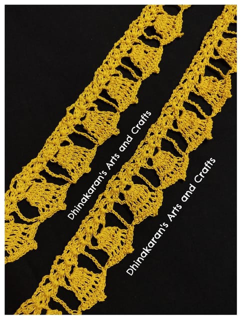 Jingle Bells Crochet Lace - YELLOW