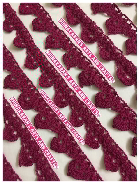 Dark Pink Crochet Lace