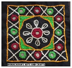 Spring Flower Kutchwork Patch