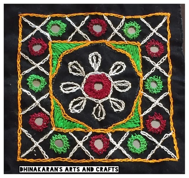 Spring Flower Kutchwork Patch