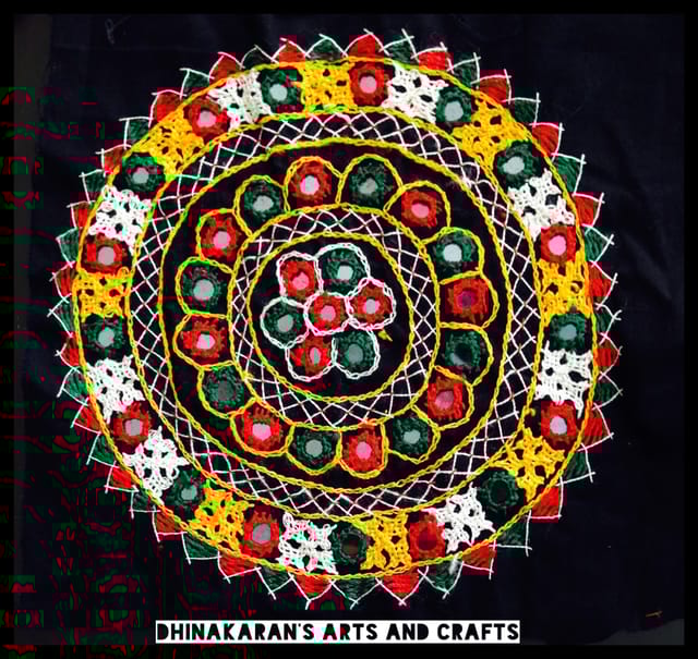 Rangoli Round Heavy Kutchwork Patch