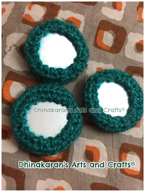 DARK GREEN Mirror Buttons