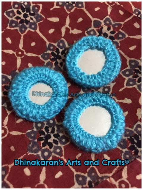 SKY BLUE Mirror Buttons