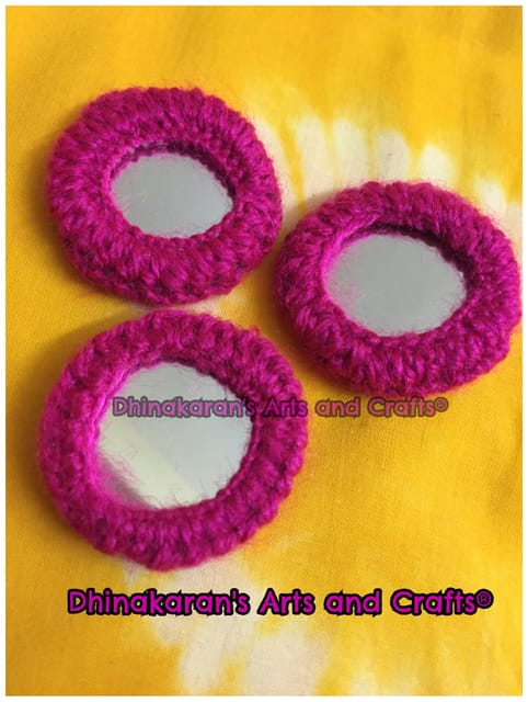 NAWABI PINK Mirror Buttons