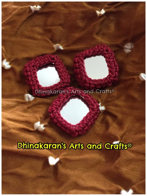 BURGUNDY Mirror Buttons