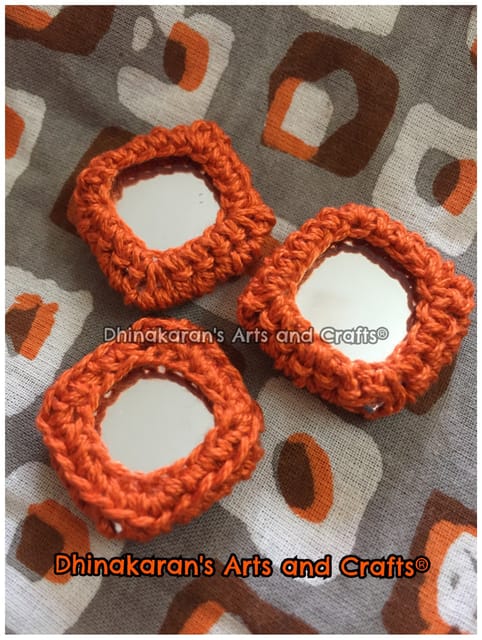 DARK ORANGE Mirror Buttons