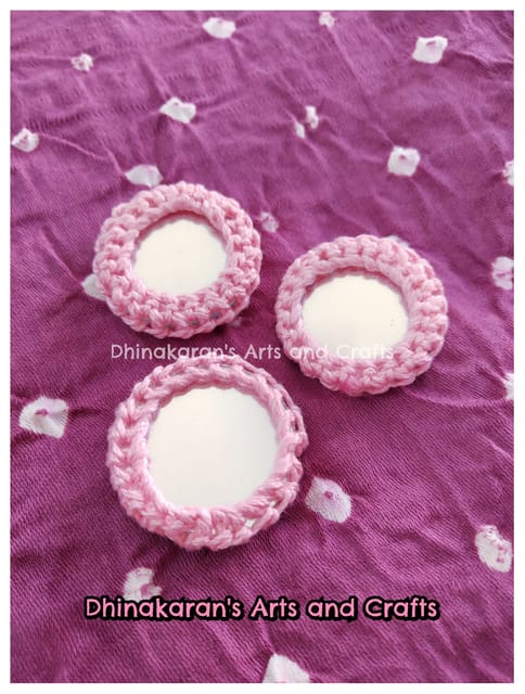 LIGHT PINK Mirror Buttons