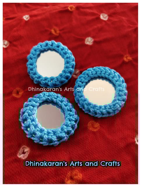 SKY BLUE Mirror Buttons