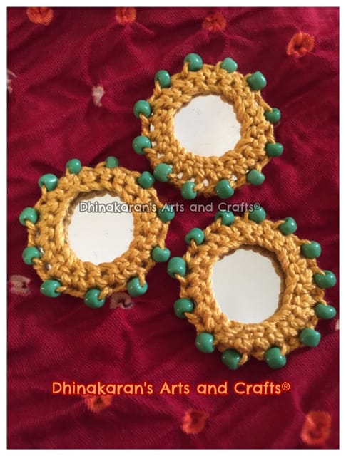 SANDAL Beaded Mirror Buttons