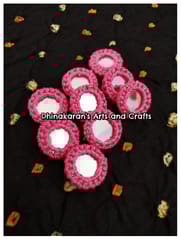 PINK Mini Mirror Buttons