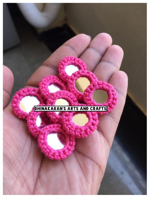 PINK Mini Mirror Buttons