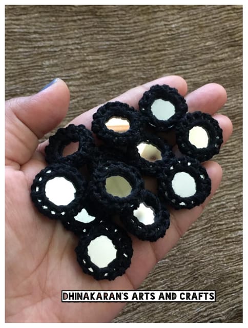 BLACK Mini Mirror Buttons