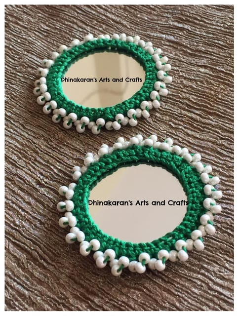 Big Round Mirror Buttons-GREEN