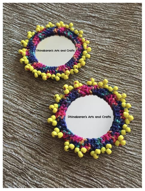 Big Round Mirror Buttons-MULTICOLOUR