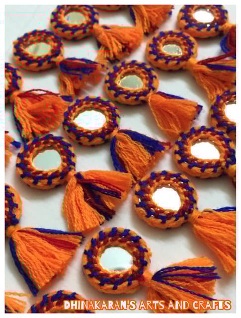 Orange Mirror Tassels