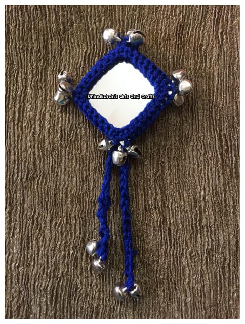 Moha Ghungroo Big Mirror Tassel-BLUE