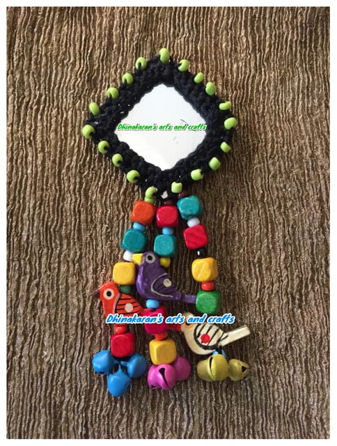 Patang Big Mirror Tassel-(2)