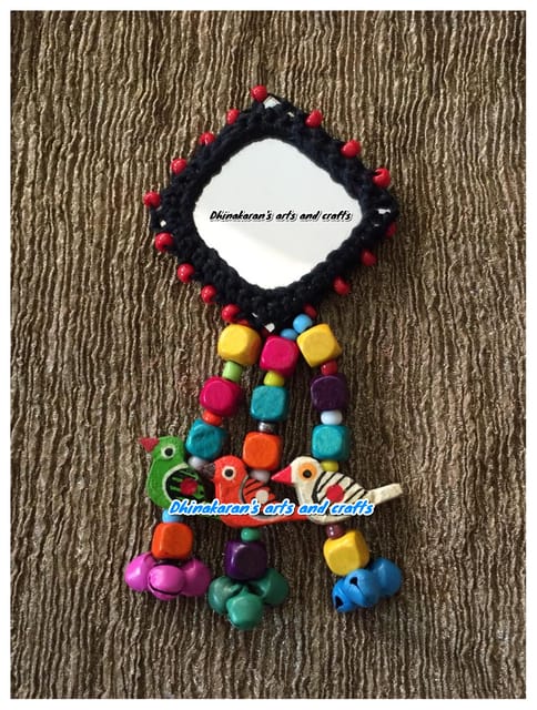 Patang Big Mirror Tassel-(4)