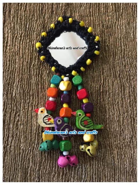 Patang Big Mirror Tassel-(5)