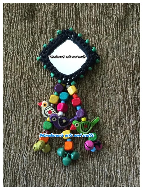 Patang Big Mirror Tassel-(7)