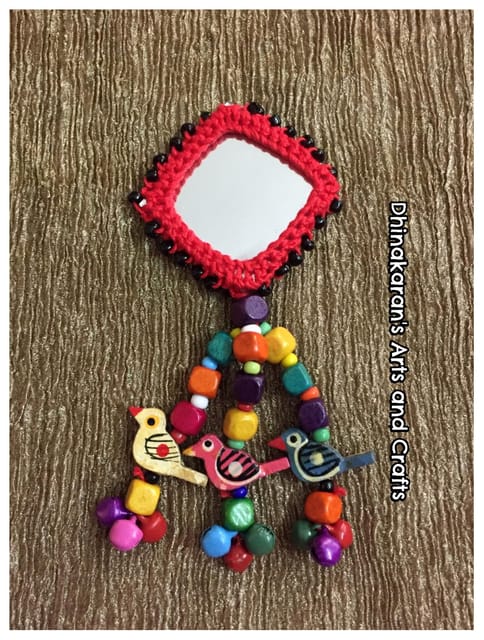 Patang Big Mirror Tassel-(8)