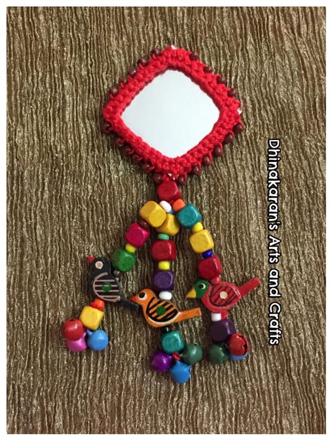 Patang Big Mirror Tassel-(10)