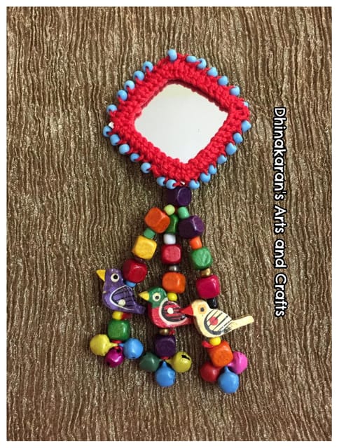 Patang Big Mirror Tassel-(13)