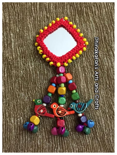 Patang Big Mirror Tassel-(15)