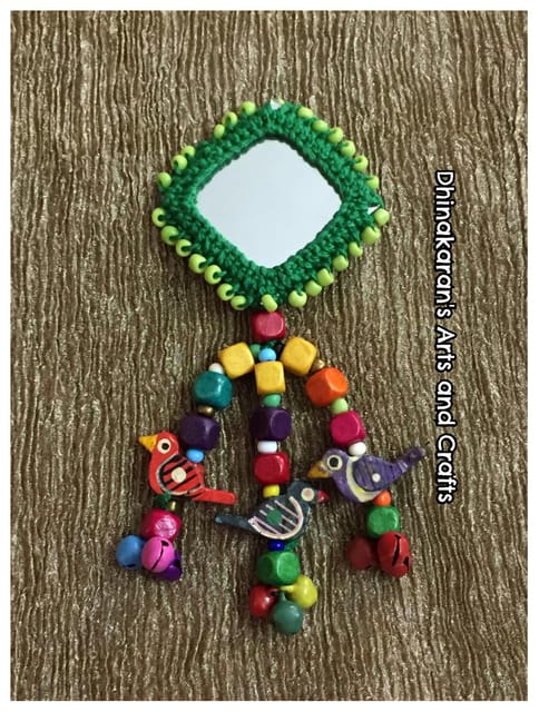 Patang Big Mirror Tassel-(17)