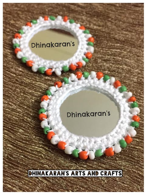 BIG Round Mirror Buttons-TIRANGA