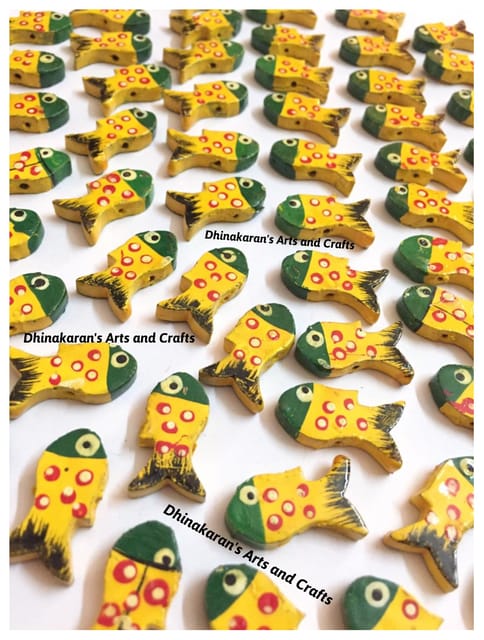YELLOW Quirky Fish Buttons