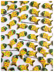 YELLOW Quirky Fish Buttons
