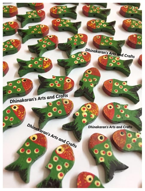 GREEN Quirky Fish Buttons