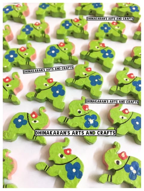GREEN Elephant Buttons