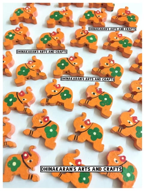 ORANGE Elephant Buttons