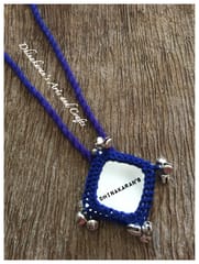 DARK BLUE Big Mirror Neckpiece