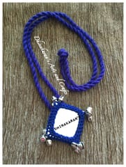 DARK BLUE Big Mirror Neckpiece