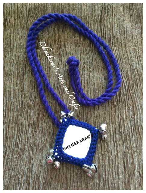DARK BLUE Big Mirror Neckpiece