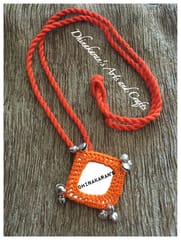 ORANGE Big Mirror Neckpiece