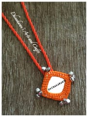 ORANGE Big Mirror Neckpiece