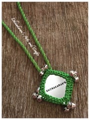 GREEN Big Mirror Neckpiece