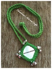 GREEN Big Mirror Neckpiece