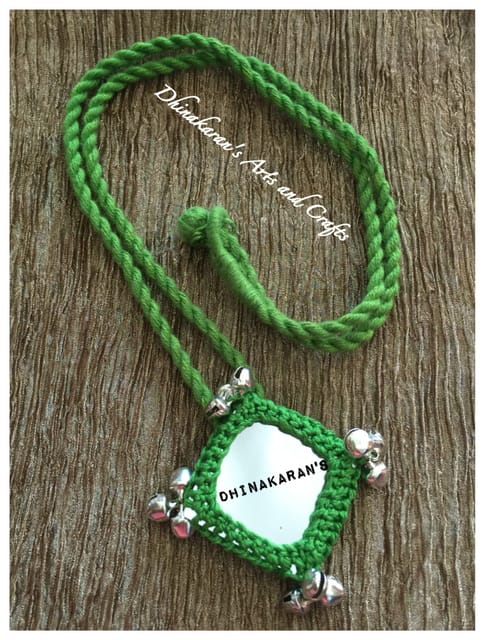 GREEN Big Mirror Neckpiece