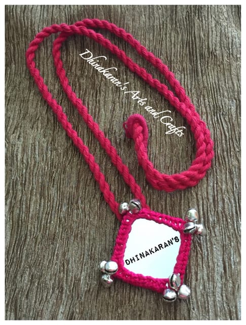 RANI PINK Big Mirror Neckpiece