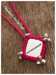 RANI PINK Big Mirror Neckpiece