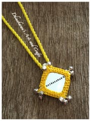 YELLOW Big Mirror Neckpiece